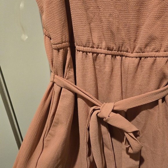 AUW Peach Jumpsuit with Tie Waist - Picture 4 of 4